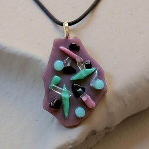 HANDMADE FUSED GLASS PENDANT
